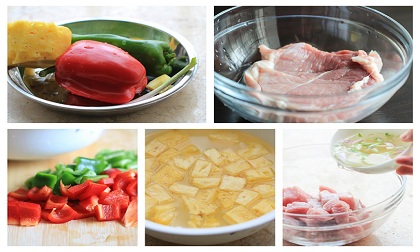Cách làm thịt lợn sốt dứa chua ngọt