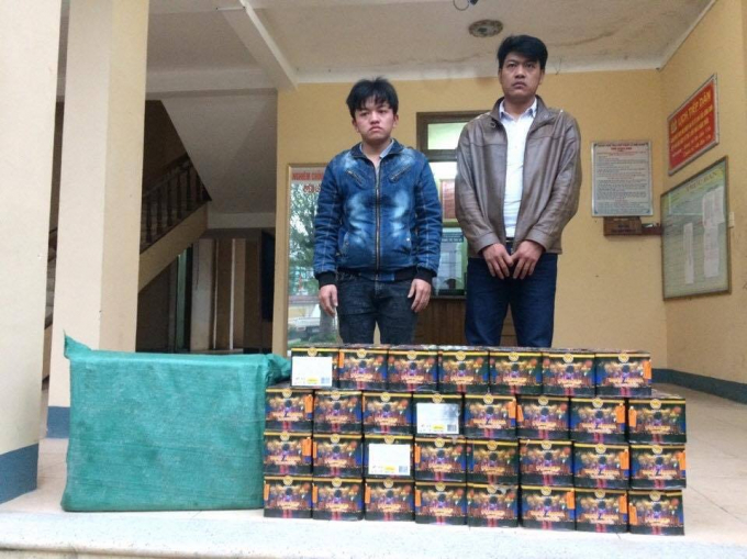 Bắt hai đối tượng vận chuyển 115kg pháo từ Quảng Bình ra Hà Tĩnh tiêu thụ