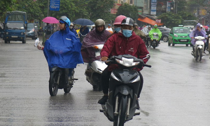 Không khí lạnh tăng cường gây mưa dông sắp ảnh hưởng Bắc Bộ