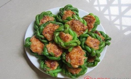 Cách làm món chả tôm cuốn đậu đũa vừa ngon miệng vừa đẹp mắt