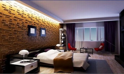 Trang trí nhà bằng giấy dán tường 3D hiện đại