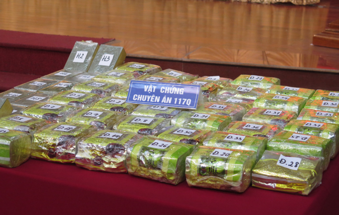 Nam Định: Triệt phá đường dây mua bán, vận chuyển 45kg ma tuý đá và 30 bánh heroin