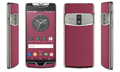 Smartphone Vertu siêu sang làm từ kính sapphire, da cao cấp, đá ruby