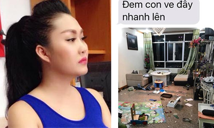 Phi Thanh Vân tung ảnh, tin nhắn chồng đập phá, đe dọa đốt nhà