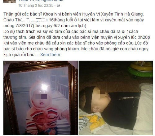 be trai 15 thang tu vong sau khi nguoi me cau xin bac si cap cuu bat thanh - 1