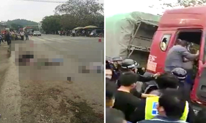 'Xe tải điên' lao thẳng vào đoàn học sinh đang băng qua đường, nhiều em bị thương