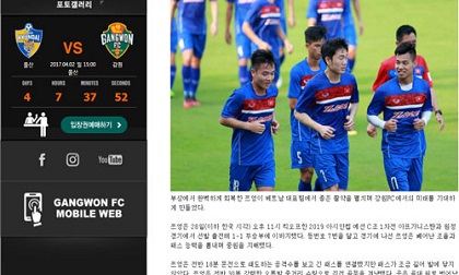 Gangwon FC tiếp tục đưa Xuân Trường 'lên mây'