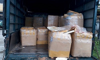 Phát hiện xe tải chở 2,4 tấn nội tạng động vật đi tiêu thụ