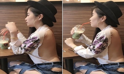 Cô gái gây sốc vì mặc đồ rách hở tơi tả ở quán cafe: 'Tự cắt quần áo của mình để... cho vui?!'