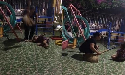 Tiếng khóc bé trai bị quẳng xuống nền nhà rồi... quật tới tấp
