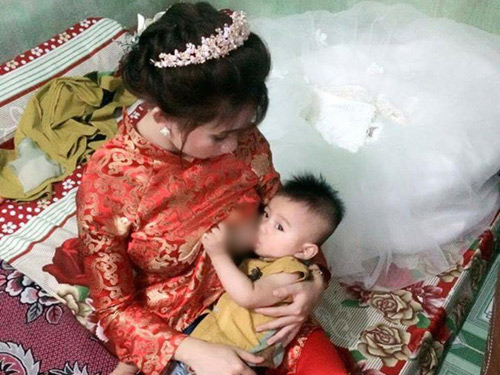 co dau xinh lung linh vua to chuc dam cuoi vua cho con bu duoc ung ho nhiet tinh - 2