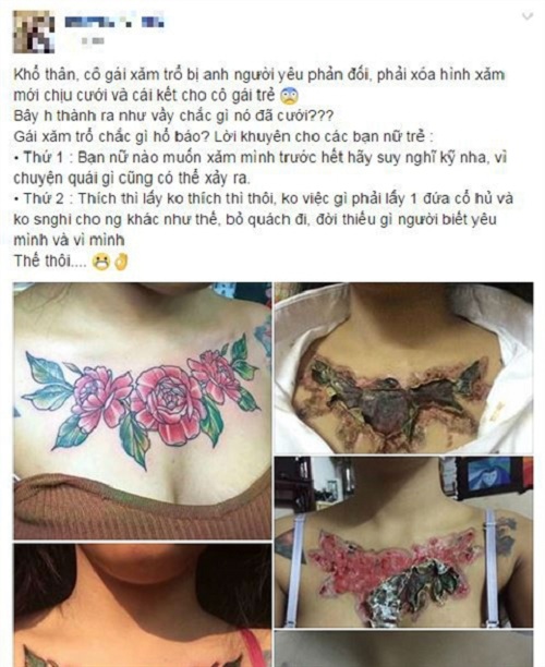 thuc hu co gai xoa xam vi so nguoi yeu bo va hau qua dang tiec gay soc mang xa hoi - 2