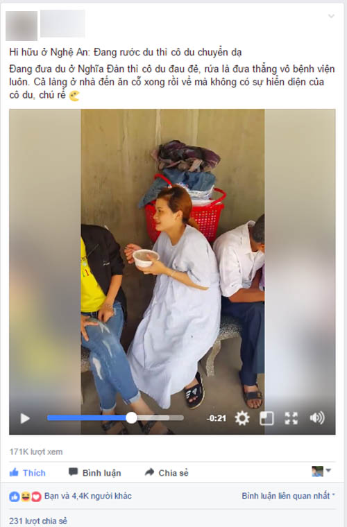 dang lam le cuoi, co dau bat ngo tro da sinh con, ca ho tuc toc di do de - 1