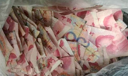 Ở nhà 1 mình, bé trai TQ xé tan 165 triệu đồng của bố mẹ