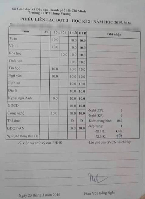 tp.hcm: mot hoc sinh lop 9 gay soc khi khoe bang diem toan 10 - 2
