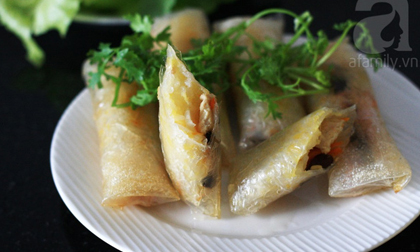Món ngon cuối tuần: Nem gà nấm cực lạ