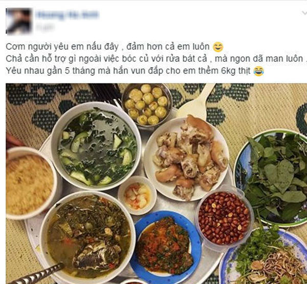den nha ban trai, co gai chi viec ngoi choi, duoc nguoi yeu tiep dai mam com nhu 