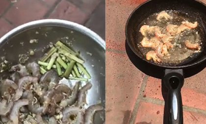 Nắng nóng kỷ lục, đang rán tôm thì hết ga, thanh niên chạy ra sân và cái kết gây tranh cãi