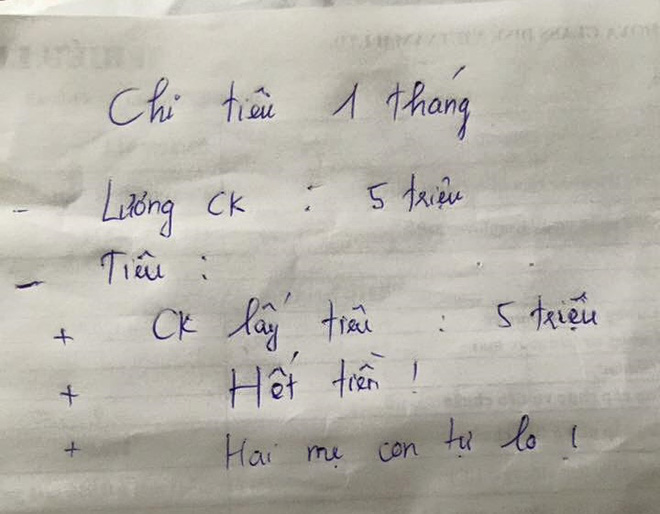  Bảng chi tiêu gây sốc của gia đình chồng lương 5 triệu một mình tiêu hết, vợ tự xoay sở nuôi 2 con - Ảnh 1.