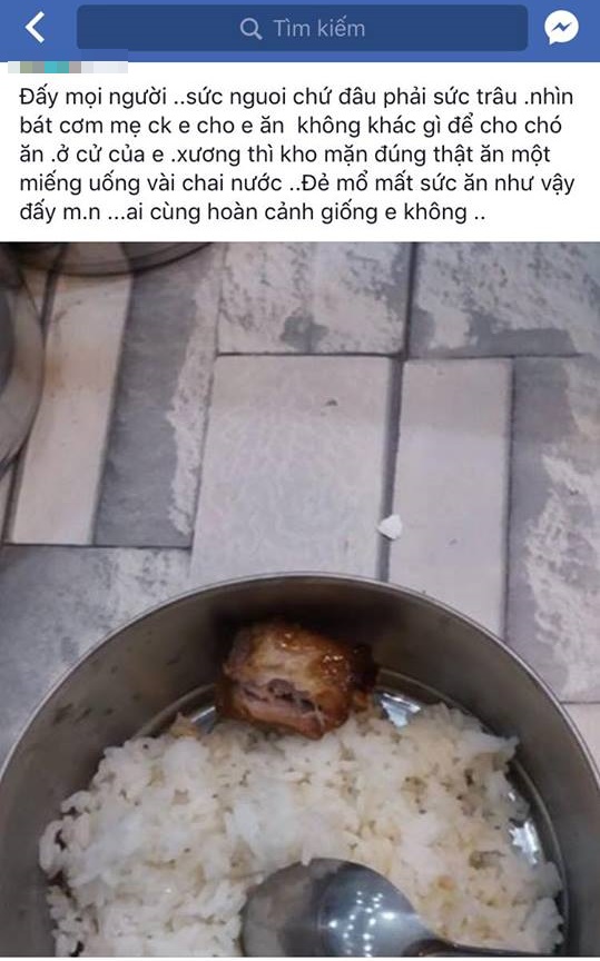 Nàng dâu trẻ ở cữ stress vì mẹ chồng ưu ái cho bát cơm chỏng chơ miếng xương kho mặn thế này đây - Ảnh 1. Nàng dâu trẻ ở cữ stress vì mẹ chồng ưu ái cho bát cơm chỏng chơ miếng xương kho mặn thế này đây - Ảnh 1.