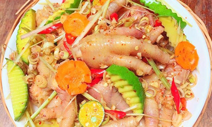Chân gà cay trộn xoài xanh siêu hấp dẫn, vợ vụng mấy chồng cũng khen nức nở