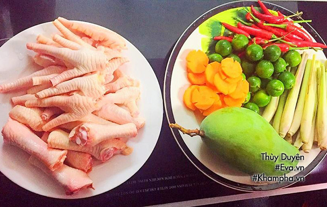 chan ga cay tron xoai xanh sieu hap dan, vo vung may chong cung khen nuc no - 1