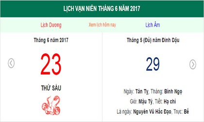 Âm lịch hôm nay (23.6): Khung giờ hoàng đạo vào khi nào?