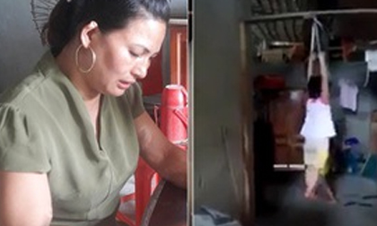 Mẹ nuôi treo tay bé gái 5 tuổi lên xà nhà: Quay clip gửi cho bà nội để thấy cháu ngang bướng