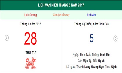 Âm lịch hôm nay (28.6): Nên tránh điều gì?
