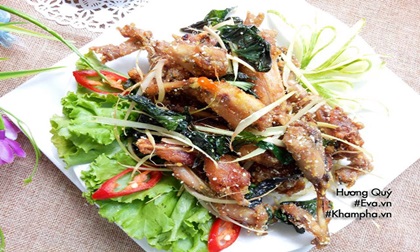 Ếch rang muối giòn rụm siêu hấp dẫn cho cả nhà đổi món