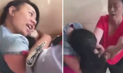 Vợ túm tóc, đạp vào vùng kín bồ nhí của chồng mặc cảnh sát can ngăn