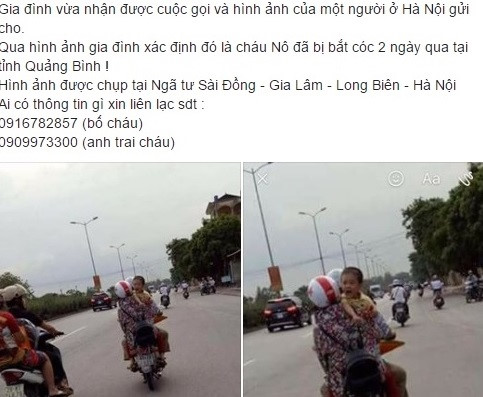 Treo thuong cho ai tim thay be trai 6 tuoi mat tich o Quang Binh hinh anh 3