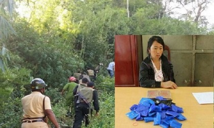 'Sơn nữ' vận chuyển ma túy bằng gùi 'sa lưới'