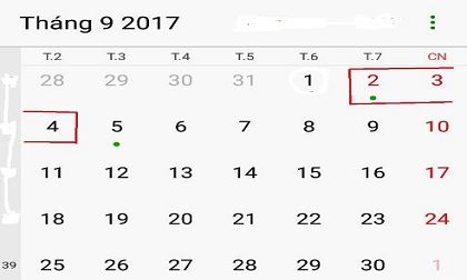 2/9 năm nay được nghỉ bao nhiêu ngày?