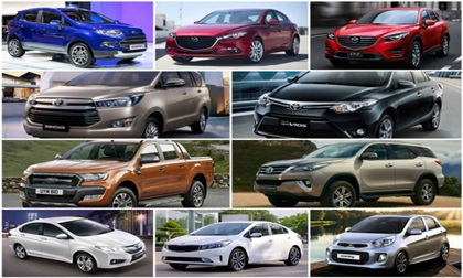 10 ô tô người Việt ưa chuộng nhất nửa đầu 2017