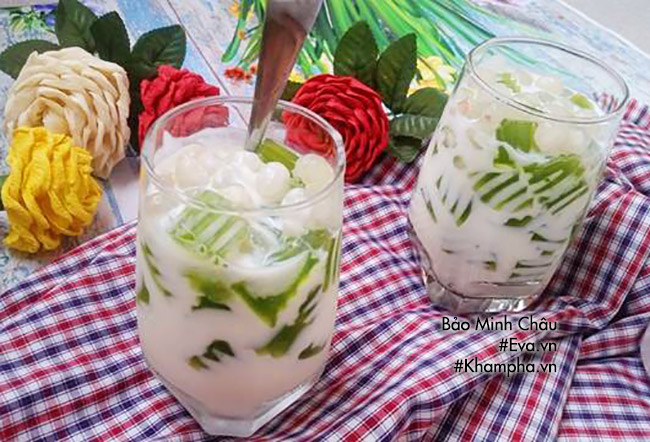 huong dan cach lam sua chua thach la nep, an mot lan la me - 11