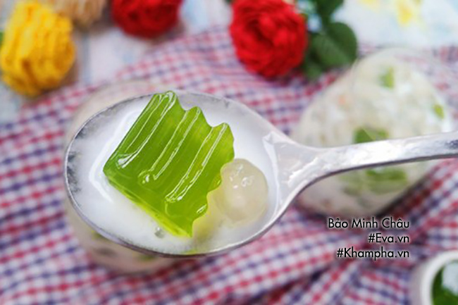 huong dan cach lam sua chua thach la nep, an mot lan la me - 12