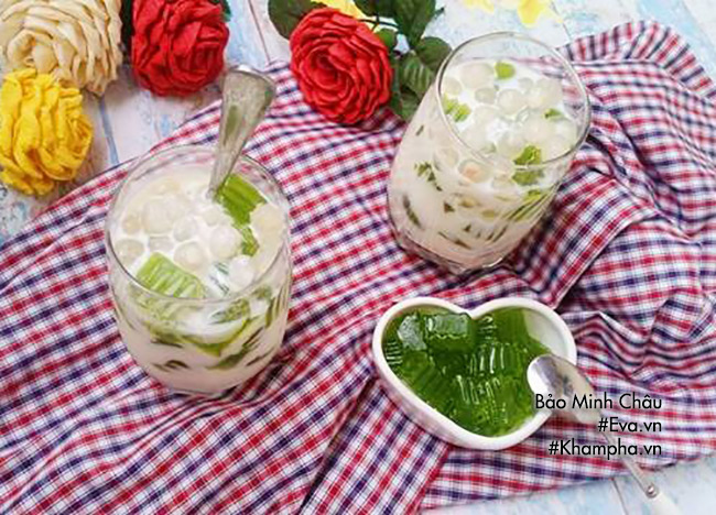 huong dan cach lam sua chua thach la nep, an mot lan la me - 10