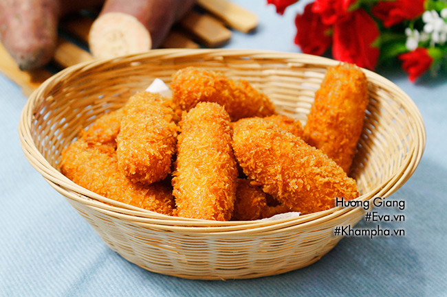 lam banh khoai lang tam bot chien xu kieu moi, ca nha tam tac khen ngon - 10