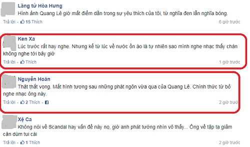 Khán giả thất vọng vì phát ngôn không đáng mặt đàn ông của Quang Lê hình ảnh 4 khan gia that vong vi phat ngon khong dang mat dan ong cua quang le hinh anh 4