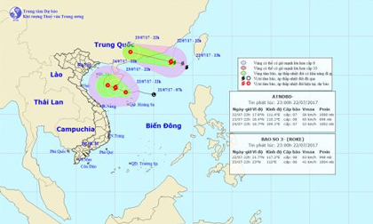 Tin thời tiết hôm nay (23.7): Tin mới nhất về áp thấp nhiệt đới trên biển và cơn bão số 3