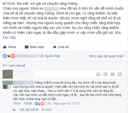 Đến chơi nhà người yêu, cô gái phát điên vì mẹ bạn trai chê răng khấp khểnh như ma cà rồng - Ảnh 1. Đến chơi nhà người yêu, cô gái phát điên vì mẹ bạn trai chê răng khấp khểnh như ma cà rồng - Ảnh 1.