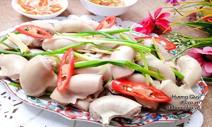 Dồi trường hấp hành gừng, món ngon đãi chồng ngày nắng nóng