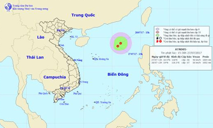 Thời tiết hôm nay (28.7): Xuất hiện áp thấp nhiệt đới mạnh cấp 6 trên Biển Đông