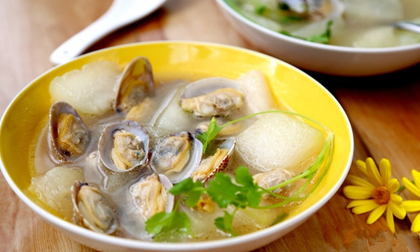 Canh ngao nấu bí ngọt mát ngày hè