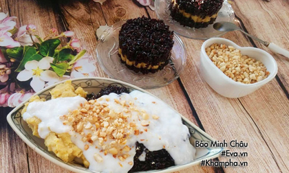 Cách làm xôi nếp than đậu xanh ngọt bùi, chuẩn vị