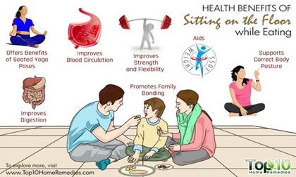 Ngỡ ngàng với 8 lợi ích vàng khi ngồi bệt ăn cơm