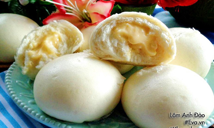 Tự làm bánh bao nhân phô mai chảy siêu hot cho cả nhà ăn sáng