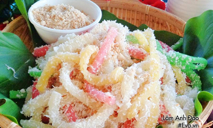 Cách làm bánh tằm khoai mì mềm ngon thơm lừng hương cốt dừa