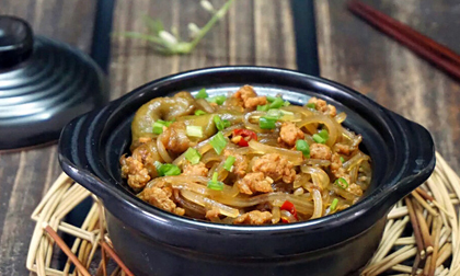 Bữa sáng thật ngon với miến xào thịt bằm giản dị